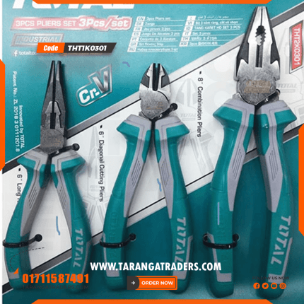 Total 3-Piece Pliers Set