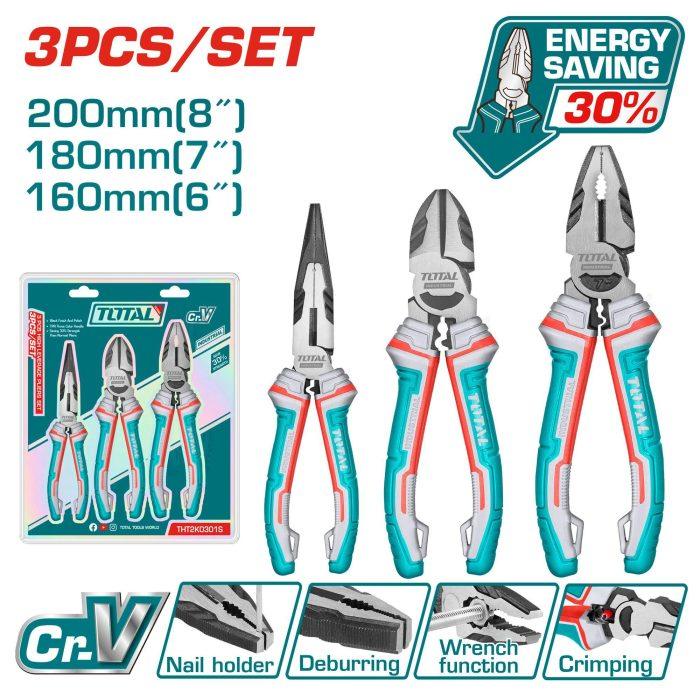 Total 3 Pcs high leverage  pliers set