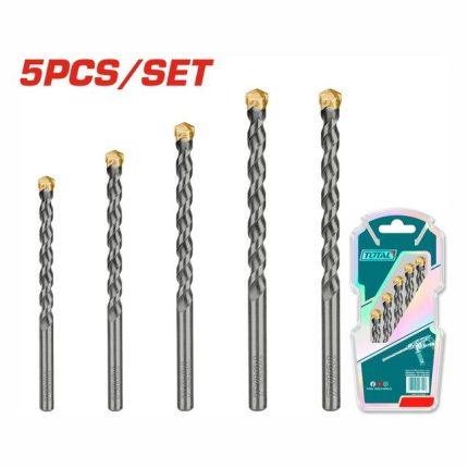 Total 5PCS Masonry Drill Bits Set TACSD5055