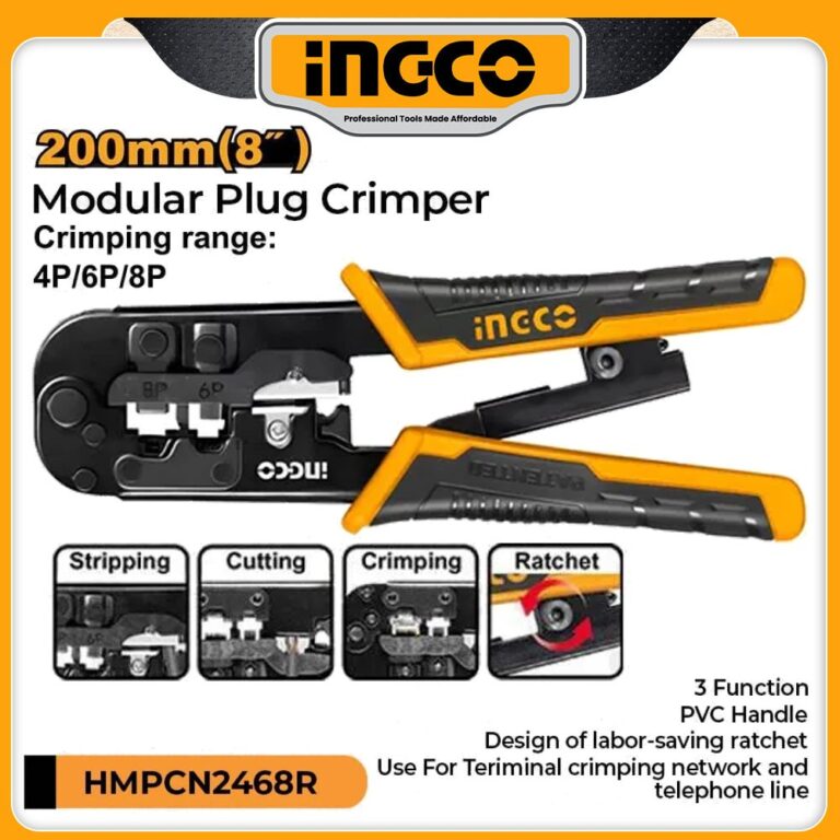 INGCO MODULE PLUG CRIMMPER 8"200MM RANGE 4P