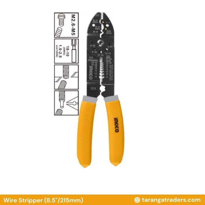 INGCO HWSP851 8.5 Inch Wire Stripper | Adjustable | Multi-Function Tool - Image 2
