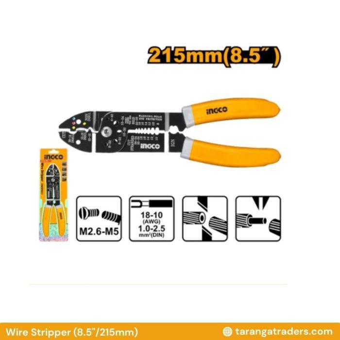 INGCO HWSP851 8.5 Inch Wire Stripper | Adjustable | Multi-Function Tool