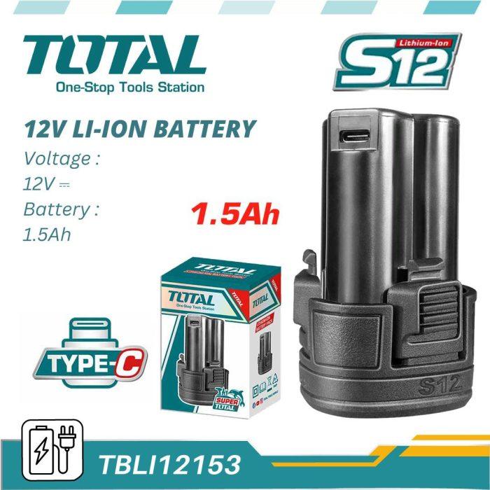 Total 12V 1.5Ah Lithium-Ion Battery Pack for all S12 tools - Image 3