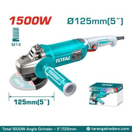 Total 1500W Angle Grinder – 5″/125mm disc