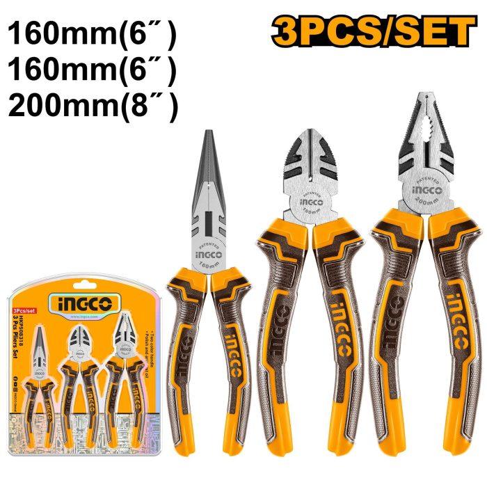 Ingco 3 Pcs Pliers Set HKPS08318