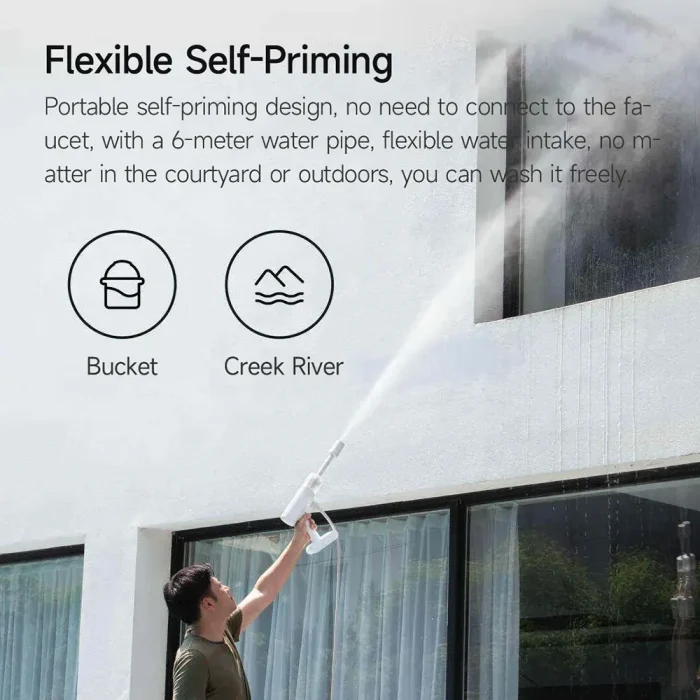 Xiaomi Mijia Car Wash Gun | Cordless Pressure Washer with 2000mAh Battery & 5 Nozzles - Image 8