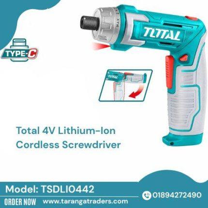 Total 4V Lithium-Ion Cordless Screwdriver
