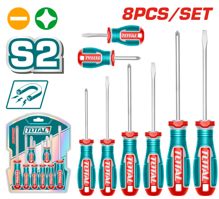 TOTAL TKSDS0826 8 Pcs screwdriver set