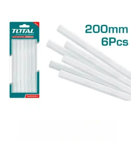 TOTAL Glue Gun Sticks 11.2mm x 200mm (6pcs) | Premium Hot Melt Adhesive for Crafts & Repairs