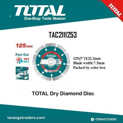 TOTAL Dry Diamond Disc 125mm (TAC2111253) – High-Performance Cutting Solution