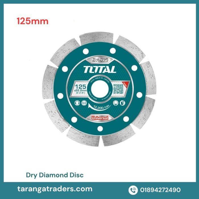 TOTAL Dry Diamond Disc 125mm (TAC2111253) – Professional Cutting Wheel for Tiles & Concrete - Image 2