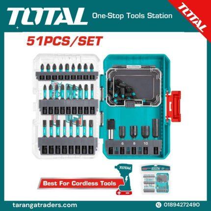 TOTAL 51 Pcs impact screwdriver bits set TACSDL25106