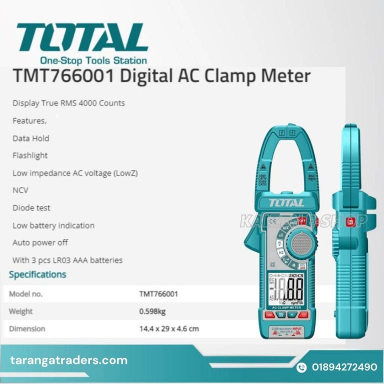 TOTAL Digital AC Clamp Meter TMT766001