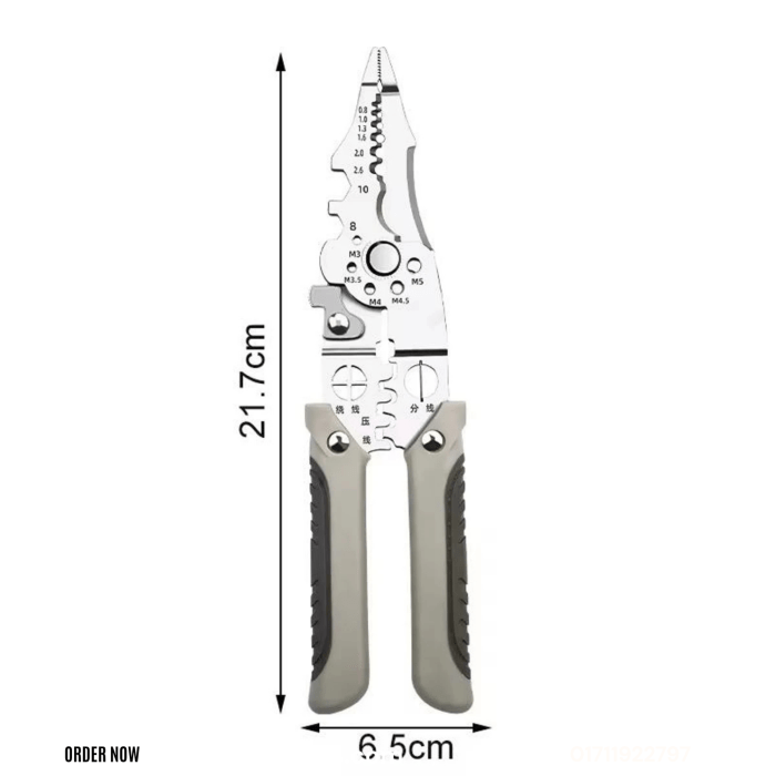 Multifunctional Wire Stripper · Crimper · Cable Cutter Pliers - Image 3