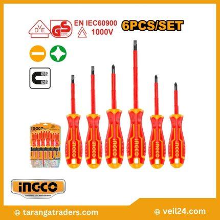 INGCO 6 PCS Insulated Screwdriver Set HKISD0608