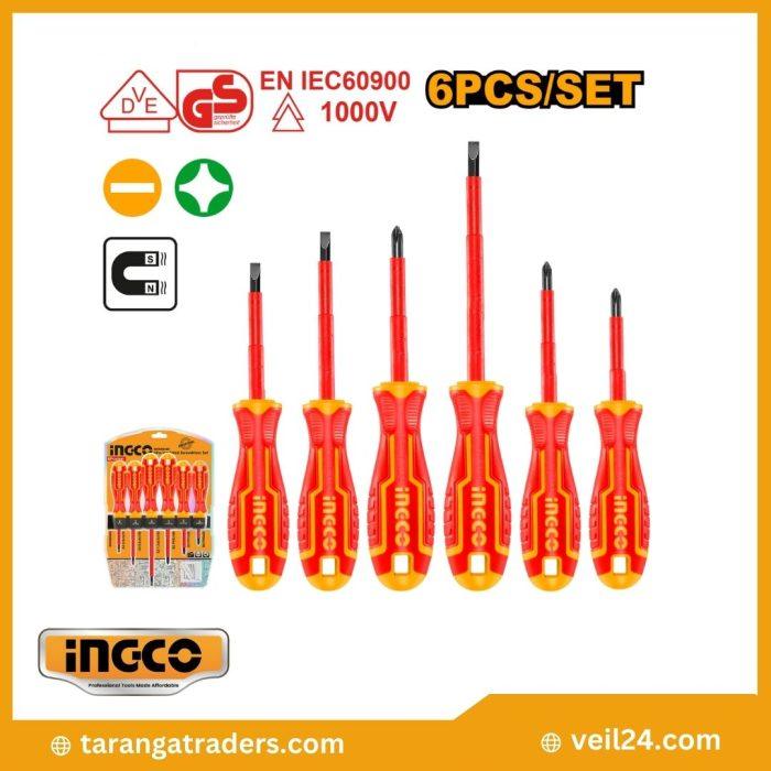 INGCO 6 PCS Insulated Screwdriver Set HKISD0608