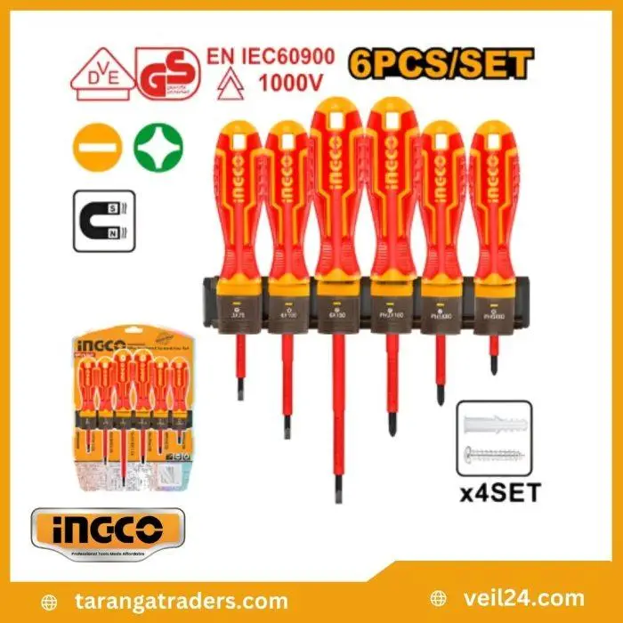 INGCO 6 PCS Insulated Screwdriver Set HKISD0608 - Image 3