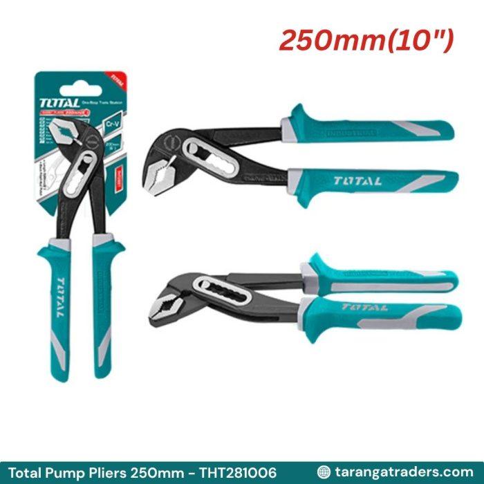 TOTAL INDUSTRIAL Pump Pliers 10" (THT281006) – পাইপ ও ফিটিংস খোলার জন্য আদর্শ টুল
