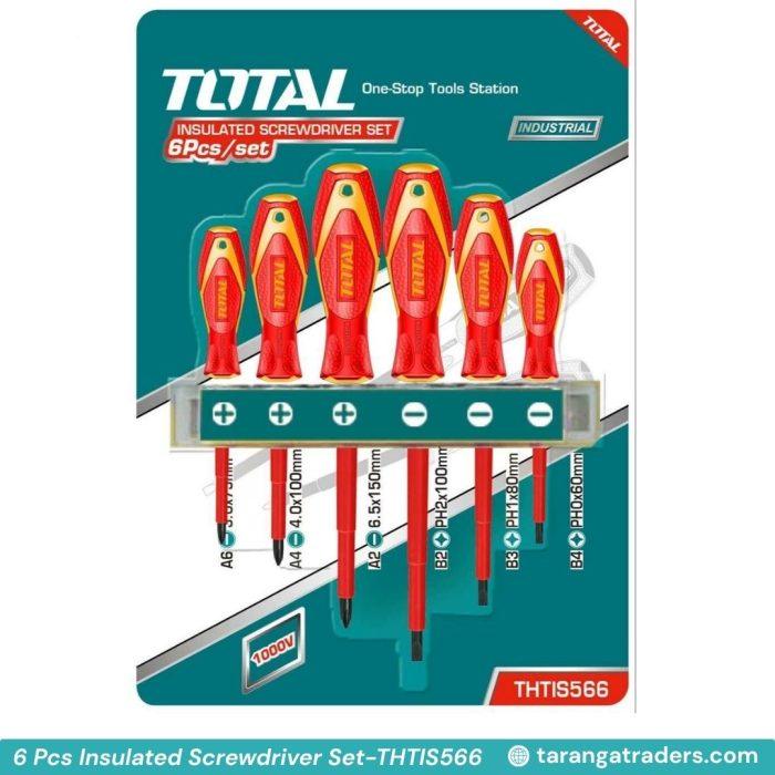 Insulated Screwdriver Set 6Pcs TOTAL-THTIS566 - Image 2