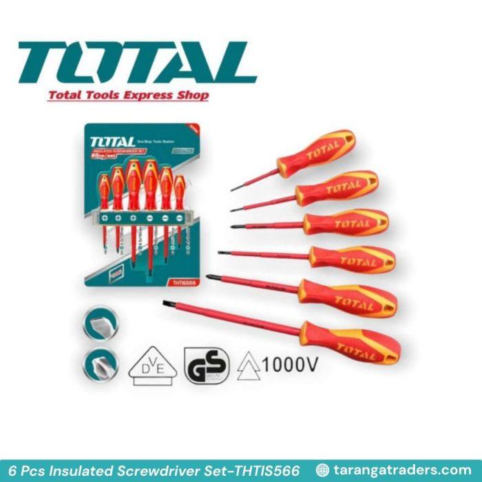 Insulated Screwdriver Set 6Pcs TOTAL-THTIS566 - Image 3
