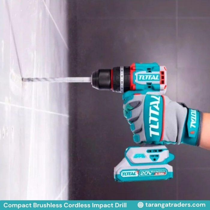 TOTAL TIDLI20558 20V Brushless Cordless Impact Drill | কমপ্যাক্ট ও শক্তিশালী ইমপ্যাক্ট ড্রিল - Image 3