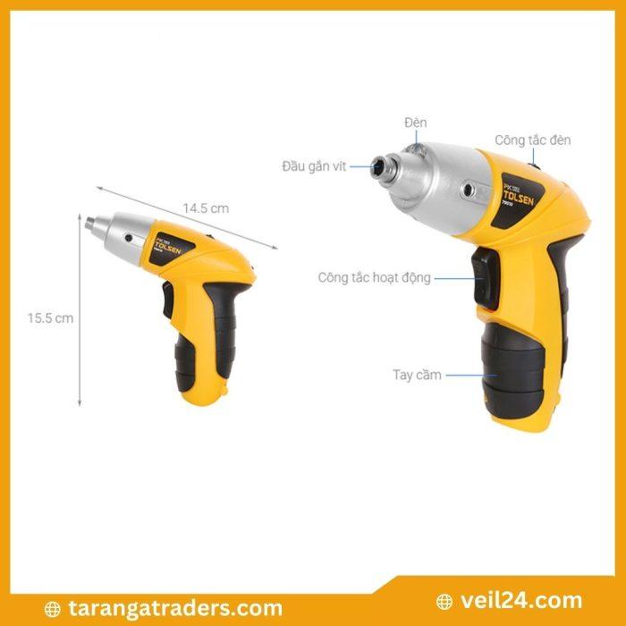 Tolsen 3.6V Cordless Screwdriver with charger and 24Pcs Accessories Model: 79010 - Image 4