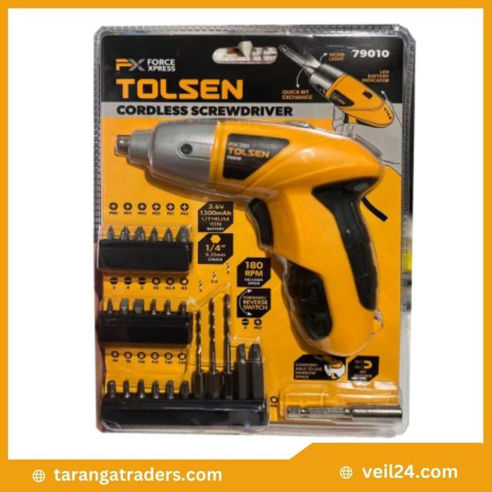 Tolsen 3.6V Cordless Screwdriver with charger and 24Pcs Accessories Model: 79010 - Image 3