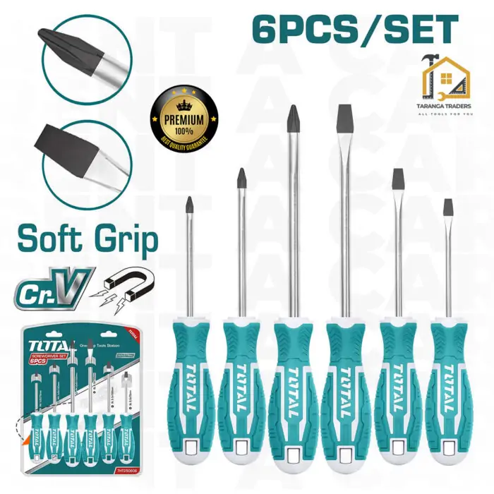 TOTAL 6pcs Heavy Duty Screwdriver Set