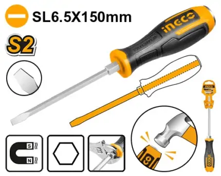 SLOTTED GO-THROUGH SCREWDRIVER