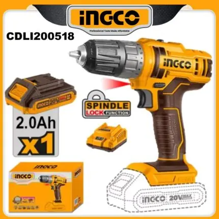 Ingco CDLI200518 20V Cordless Drill - 45Nm Torque