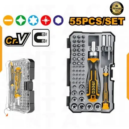 Ingco HKSDB0558 55-Pcs Screwdriver Bit Set