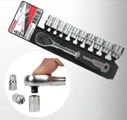 Crown 11 Pcs Socket Set 1/4″ Drive CPHSW‑RXA14