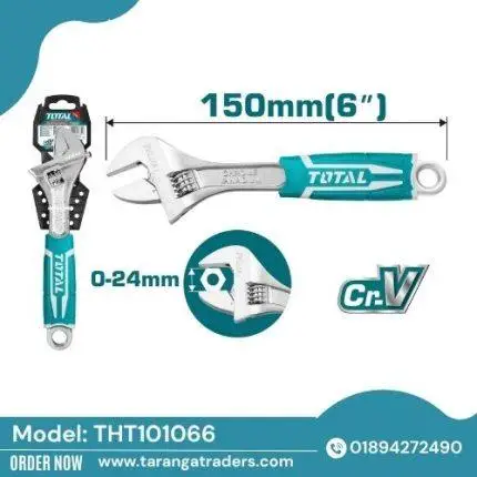 Total Adjustable Wrench 150mm (6 Inchi) - THT101066