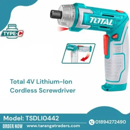 Total 4V Lithium-Ion Cordless Screwdriver